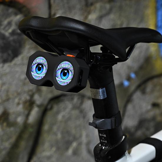 Задний фонарь для велосипеда Demon Eyes с управлением через приложение, водонепроницаемый IP64, перезаряжаемый через USB, предупреждающая задняя лампа для ночной езды на горном велосипеде, шоссейном велосипеде, МТБ