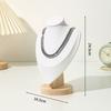 Wooden Necklace Display Rack Suede Display Model High Quality Neck Display Props  Necklace