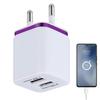 Double Phone Charger USB Wall Charger With Smart Charging Dual Charger Block Cell Phone Wall Chargers Portable & Safe For Phone