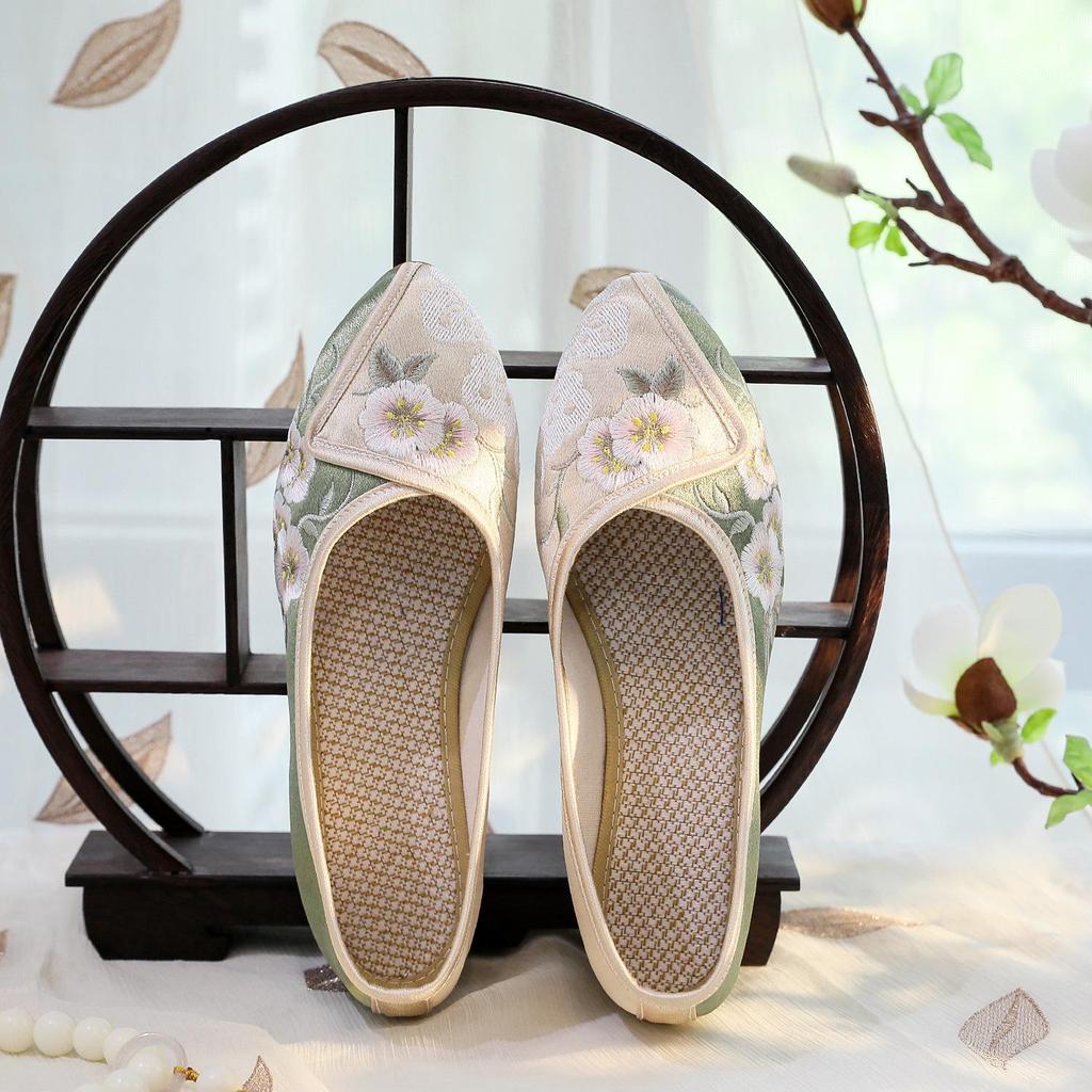 [Flower Art] Женские туфли-чонсам весна/лето 2024 года — элегантные, удобные, в национальном стиле