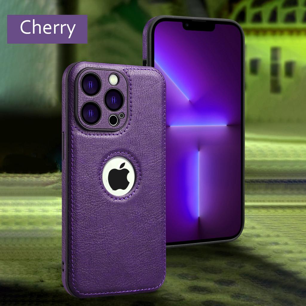 Luxury Leather Case for Apple iPhone 15 14 13 12 11 16 Pro MAX XS XR 7 8 Plus Original Logo Hole Official Silicone Phone Cover