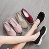 Spring Summer Women's Cloth Shoes Women's Breathable Soft Bottom Fashion Casual Non-slip Ladies Breathable Single Shoes