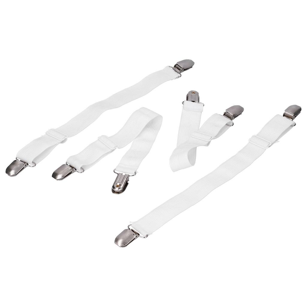 4Pcs Bed Sheet Fasteners Suspenders Elastic Sheet Band Straps Clips Holder