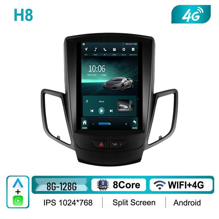 Автомобильная навигация для Ford Focus и Fiesta с управлением Android Bluetooth, HD камера заднего вида с CarPlay.