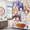 Nekopara Неко Аниме Паттерн Занавеска для Ванной Душевая Занавеска Водонепроницаемая с 12 Крючками Домашний Декор