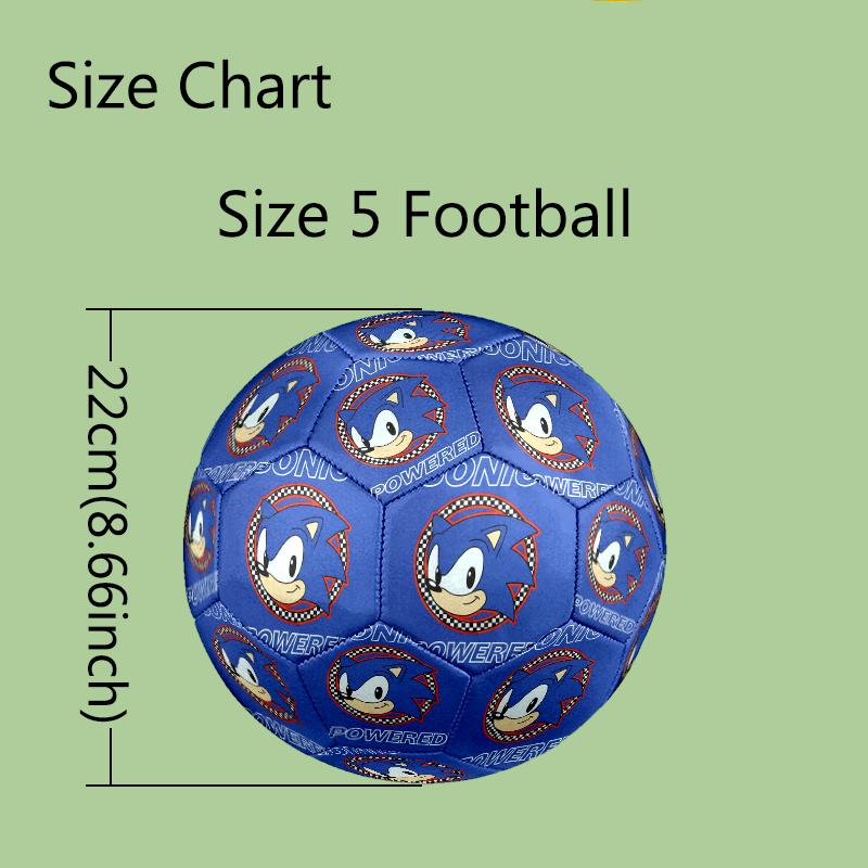 Size 5 Soccer Ball - Outdoor Sport Football with Sonic Pattern, Ideal Gift for Birthdays, Christmas, Father's Day, Graduation