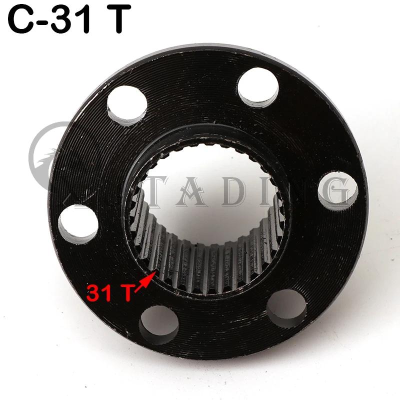 For 50cc-250cc ATV Go kart UTV Buggy Golf Cart Quad Bike Rear Axle Brake Disc Sprocket Mount 17T 23T 28T 31T 32T Teeth Hub