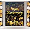Whaline 6 Sheets New Year Window Clings New Years Eve Window Decal Champagne Firework Double-Sided Golden Yellow Window Stickers Reble for Home
