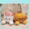 Kids Bread Orange Carrot Fruit Plush Keychain With Portable Decoration Size