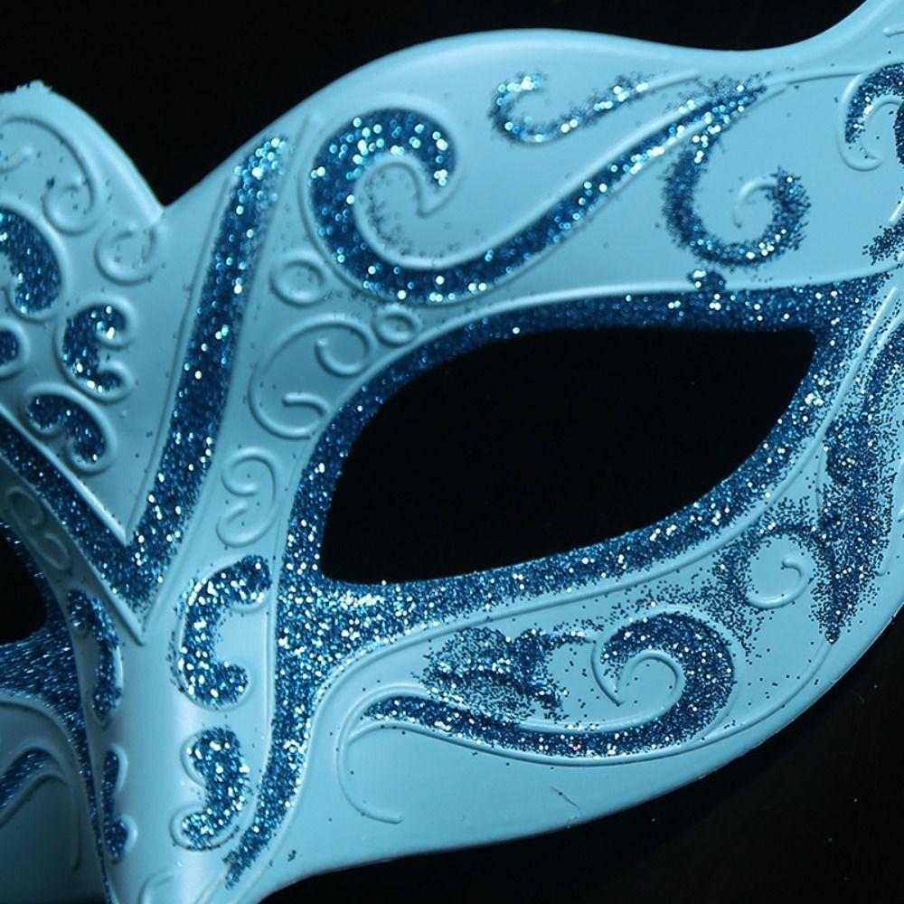 Plastic Halloween Masks Party Cosplay Props Venice Mask Personality Glitter Mask Women