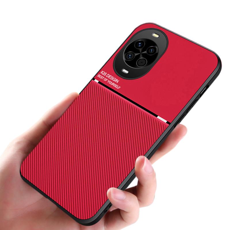 Чехол для Huawei Nova 14 Pro, Грубый Клетчатый Рисунок, Магнитный, Мягкий Силикон, Кожа, Задняя Крышка для Huawei Nova14 Pro