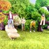 1/64 Diorama Figure, Character Camping Figurines Collections, Realistic Miniature Scene Street