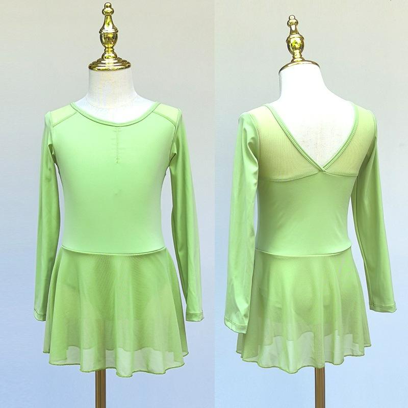 Детская одежда для балетных танцев, Детская одежда для практики, Женские цельные юбки, Одежда для танцев с длинным рукавом, Подтяжки, Цельная одежда