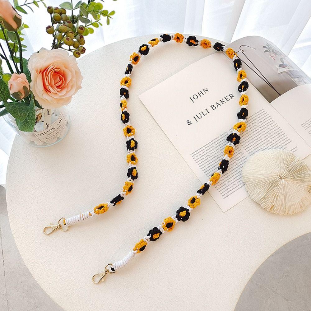 Бохо Цветочный Богемный Брелок-Ремешок Милый Брелок для Телефона Цветок Ромашки Макраме Брелок Кошелек