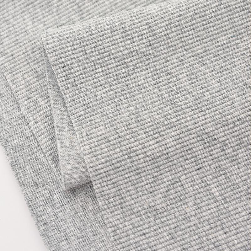 Хлопок Спандекс Рубчик Ткань Эластичный Трикотаж Манжета Пояс Штанина Рукава Толстовка Низ Футболка Топы Отделка рубчиком Джерси Трикотажная ткань в рубчик