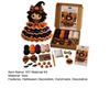 Crochet Yarn Pack with Hook Filling Christmas DIY Quilted Fabric Tree Craft Kit, 3D Padded Patchwork Sewing Set Autumn Festival Decorative Projects