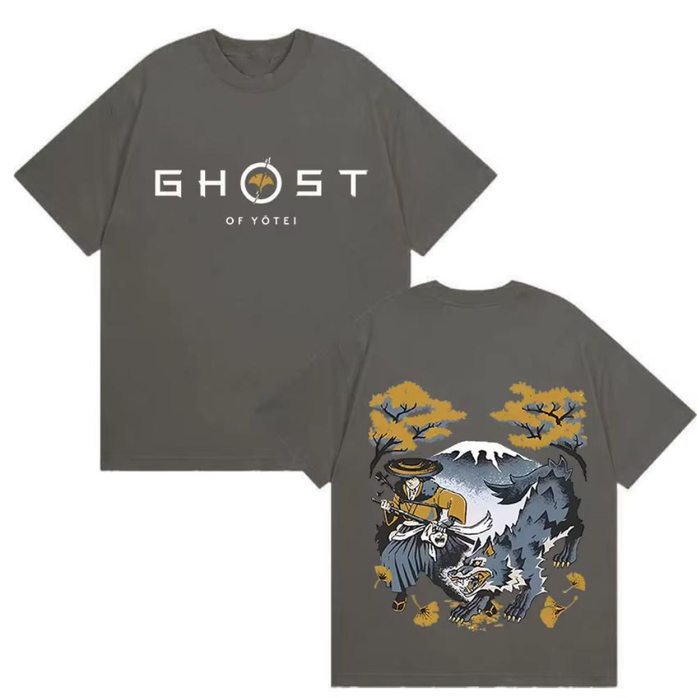 Japanese Game Ghost of Yotei Graphic T Shirt Men Women Fashion Harajuku Clothing T-shirt Casual High Quality Male Cotton T Shirt