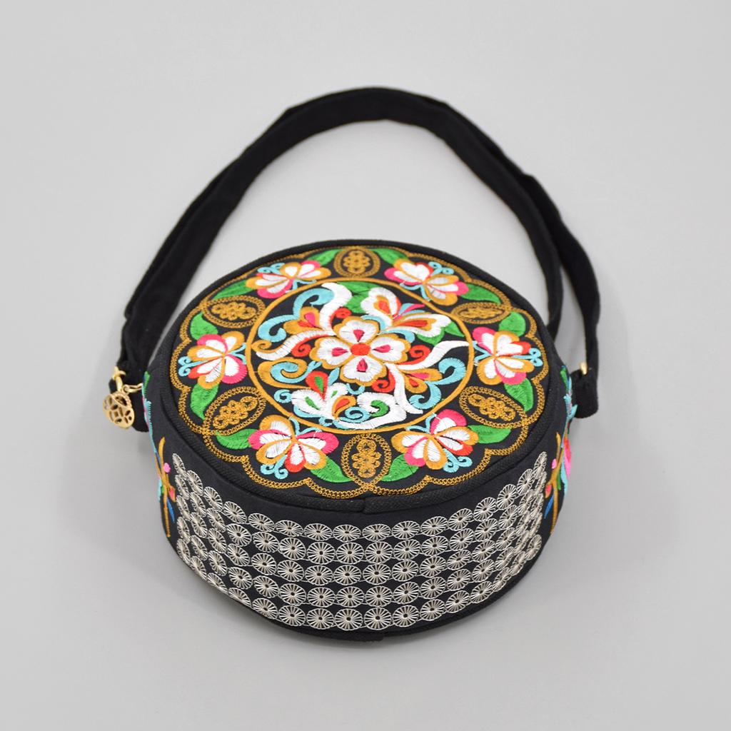 Сумка через плечо из холста с цветочной вышивкой для женщин, сумка-мессенджер, сумка для мобильного телефона, кошелек, женские маленькие сумки через плечо, сумка через плечо