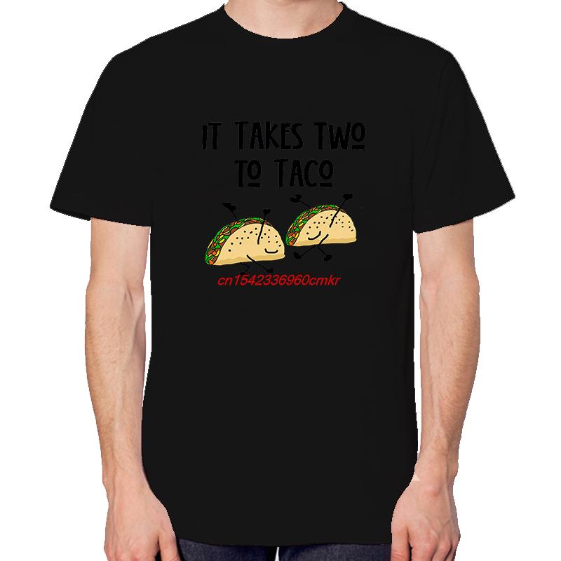Funny It Takes Two To Taco Dancing Tacos Fashion Shirts Graphic Tee New In Tops And Tshirts Short Sleeve Tee Cotton Tshirt