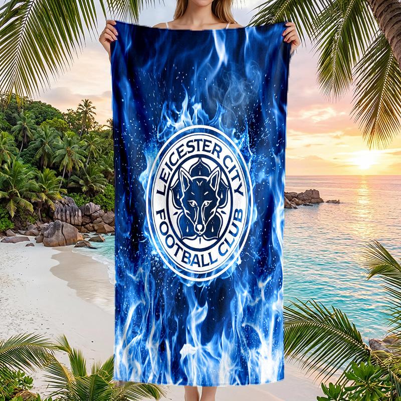 Leicester City Football Beach Towel Soft Microfiber Summer Towel Quick Dry Absorbent Towel for Beach Swimming Pool Travel