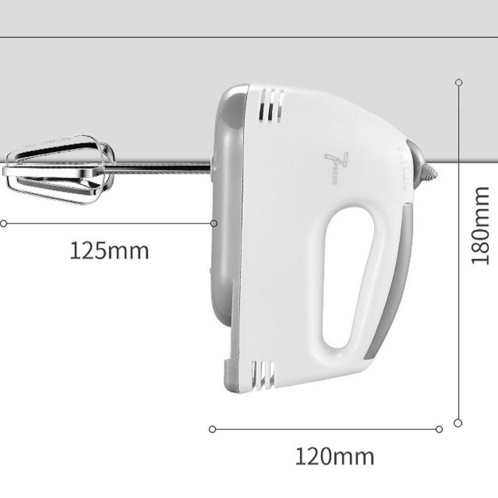 Электрический ручной миксер, бытовой портативный мощный ручной 7-скоростной регулируемый ручной миксер для взбивания яиц, небольшой миксер для сливок