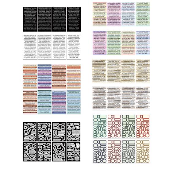 8 шт., бумажные наклейки для скрапбукинга, широко используемые съемные ретро-стили, журнальные наклейки для скрапбукинга, декоративные наклейки для рукоделия