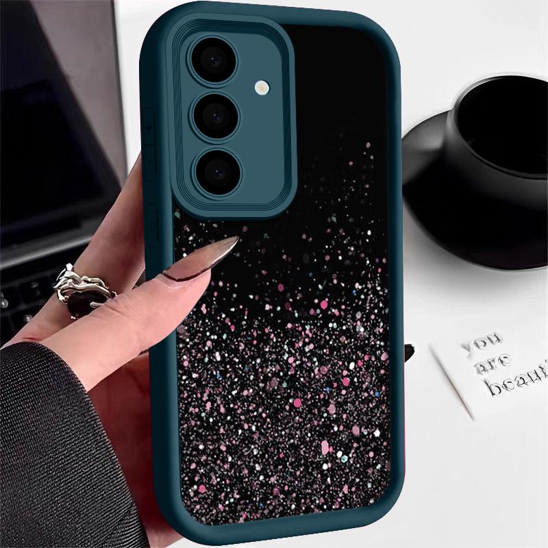 Защитный чехол для объектива Samsung S25 S24 S22 Ultra Plus S23 S21 S20 Fe A55 A54 A53 A52 A35 A34 A15 A14 5g Sequin противоударный силиконовый мягкий чехол