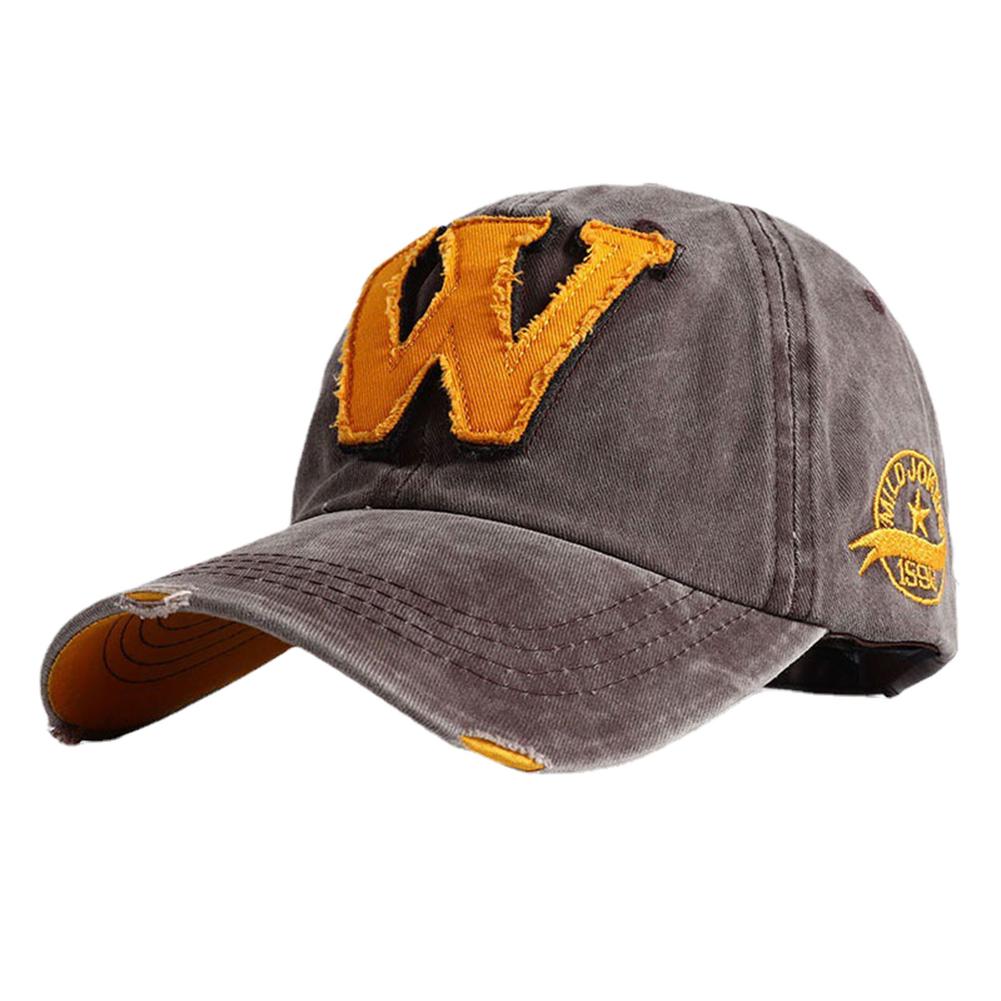 Вышивка Стирка Хлопок Бейсболка Хип-Хоп Snapback Кепка Регулируемая Для улицы Повседневные Папины Кепки Защита от солнца Gorras W Принт с буквой