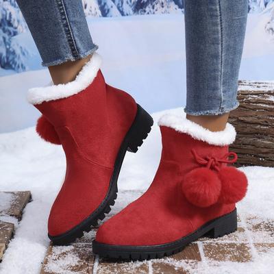 Женские ботинки больших размеров для женщин 36-43 Зимние снежные ботинки Теплые плюшевые Удобные Нескользящие Ботильоны Zapatos De Mujer