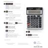Aluminum Calculator (LR1130/LR54/AG10 / Solar Dual Power) 12 digits