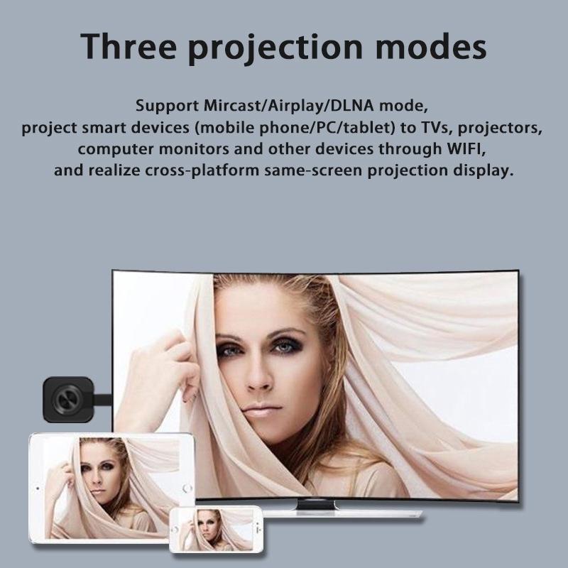 1080P HD HDMI-compatible WiFi Receiver Wireless Mirroring Screen Display Adapter TV Dongle Stick for iOS Android Mirror Screen