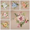 Plastic Artificial Dahlia Rose Flowers Realistic Fake Flowers  Living Room Decor