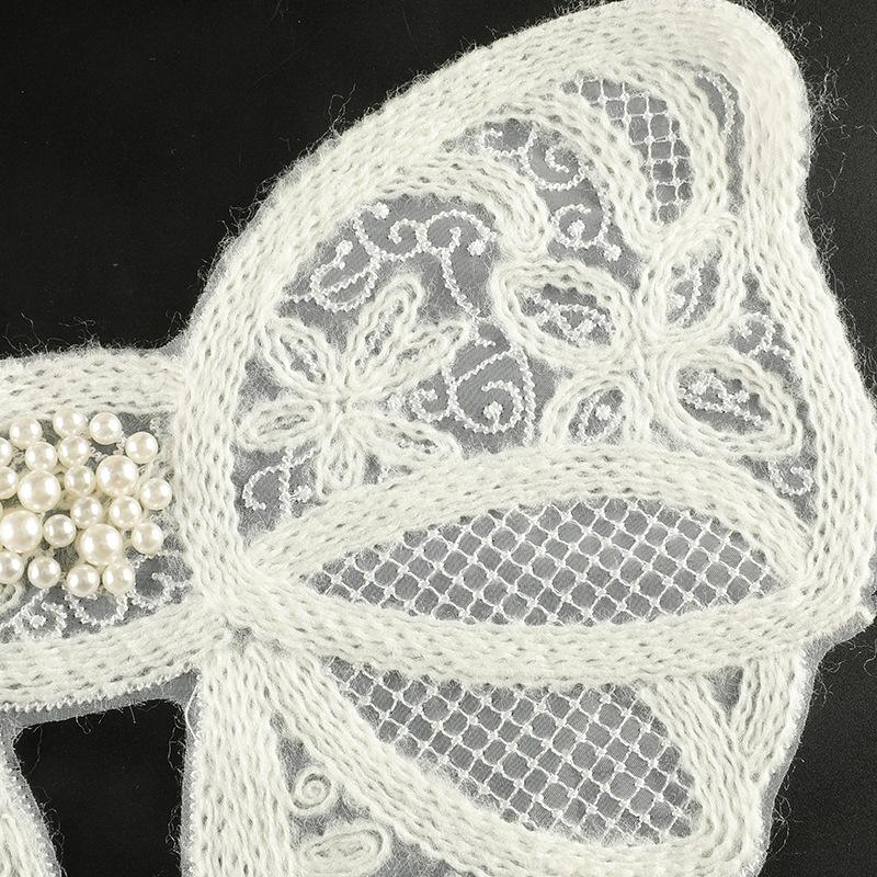 Duoku Мультяшный Кружевной Бант Кружевная Вышивка Наклейка Сделай Сам Аксессуары для Ручного Счета Брошь Заколка Ювелирные Аксессуары Тканевая Наклейка