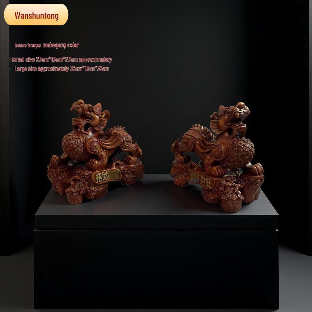 Pixiu Wealth-Attracting Ornaments: Pikachu Pair for Office or Shop Décor