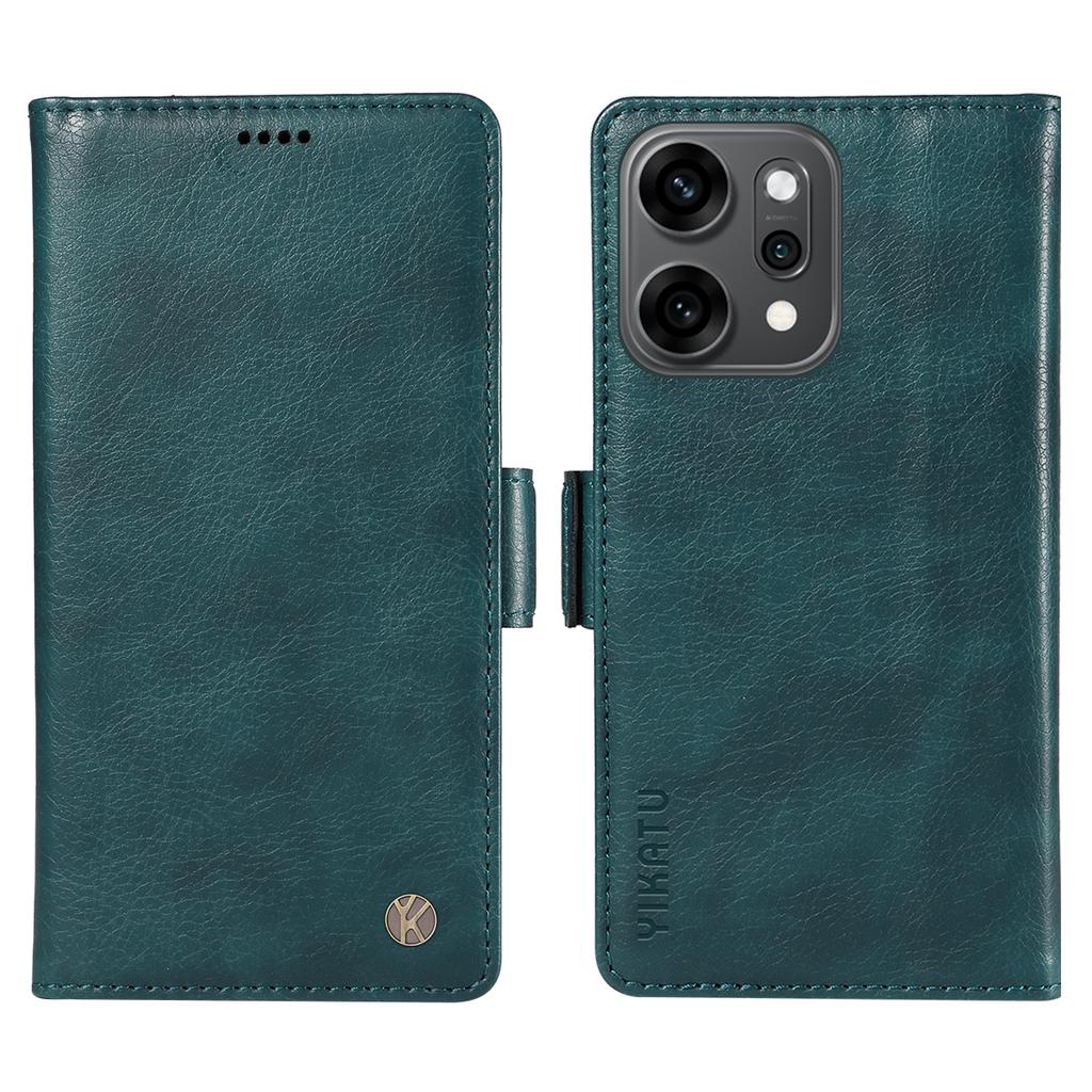 Для Oppo Reno14 Pro 5G (Китай)/Oppo Reno14 Pro 5G (Глобальный) Чехол YIKATU YK-007 Кошелек-обложка для телефона из ПУ кожи с текстурой личи