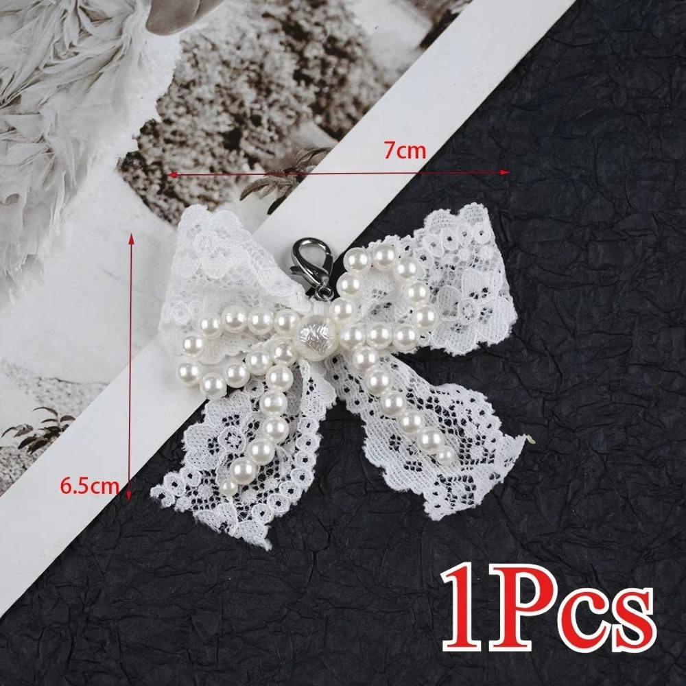 1 Pc Lace pearl bow Shoe Shoelaces Charms for Sneakers Decorative Shoe Flower Buckle Decorative Shoe Fashion Charm Accessories