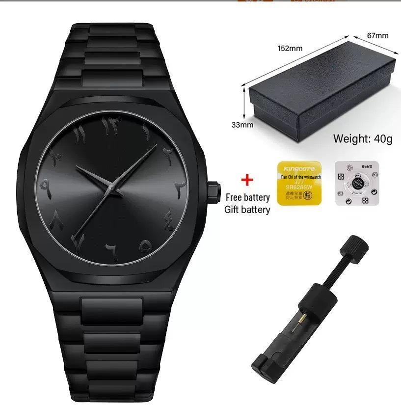 Мужские кварцевые часы высокого класса с арабскими цифрами – Элегантный деловой дизайн