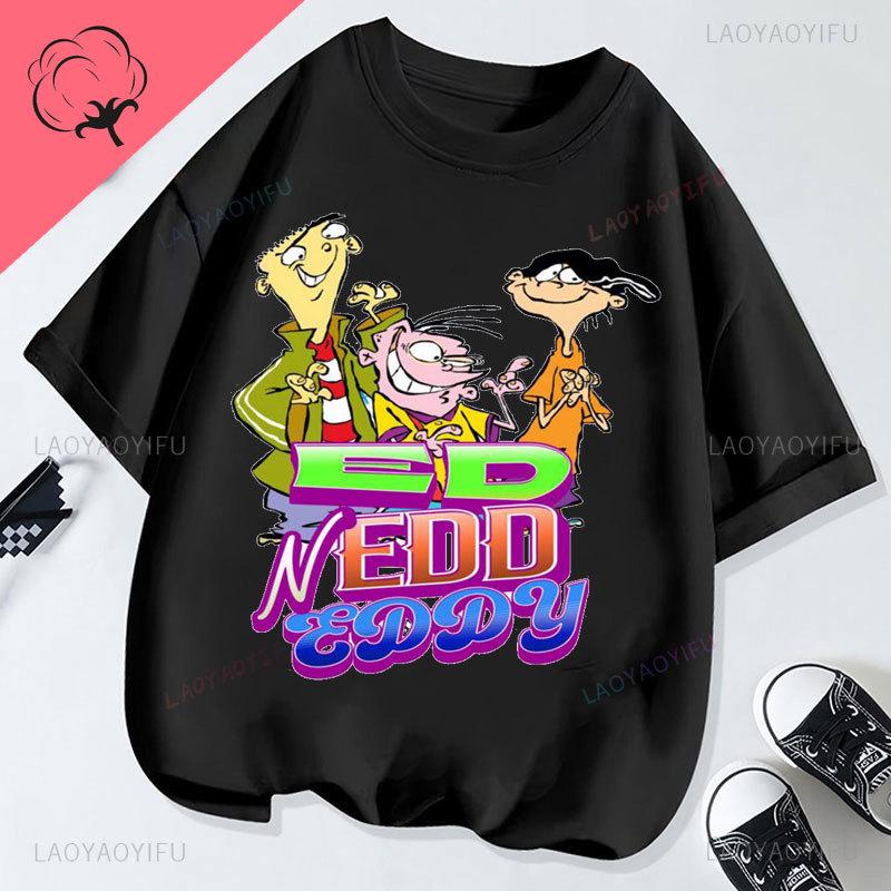 Футболка Ed Edd Eddy Телешоу Новинка Мультяшная Kawaii Милая Повседневная Смешная С Комическим Принтом Одежда Y2k Графические Футболки Хлопок Унисекс Топ