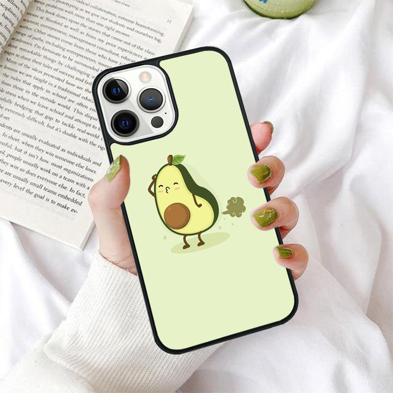 Cute Avocado Phone Case for iPhone 17 Air 16 PRO MAX 15 14 PLUS 12 11 13 Back Cover Fundas Shell coque