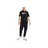 Nike Винтажный американский пуловер с круглым вырезом и логотипом с буквенным принтом, футболка с короткими рукавами, мужские топы, черный DX6309-010