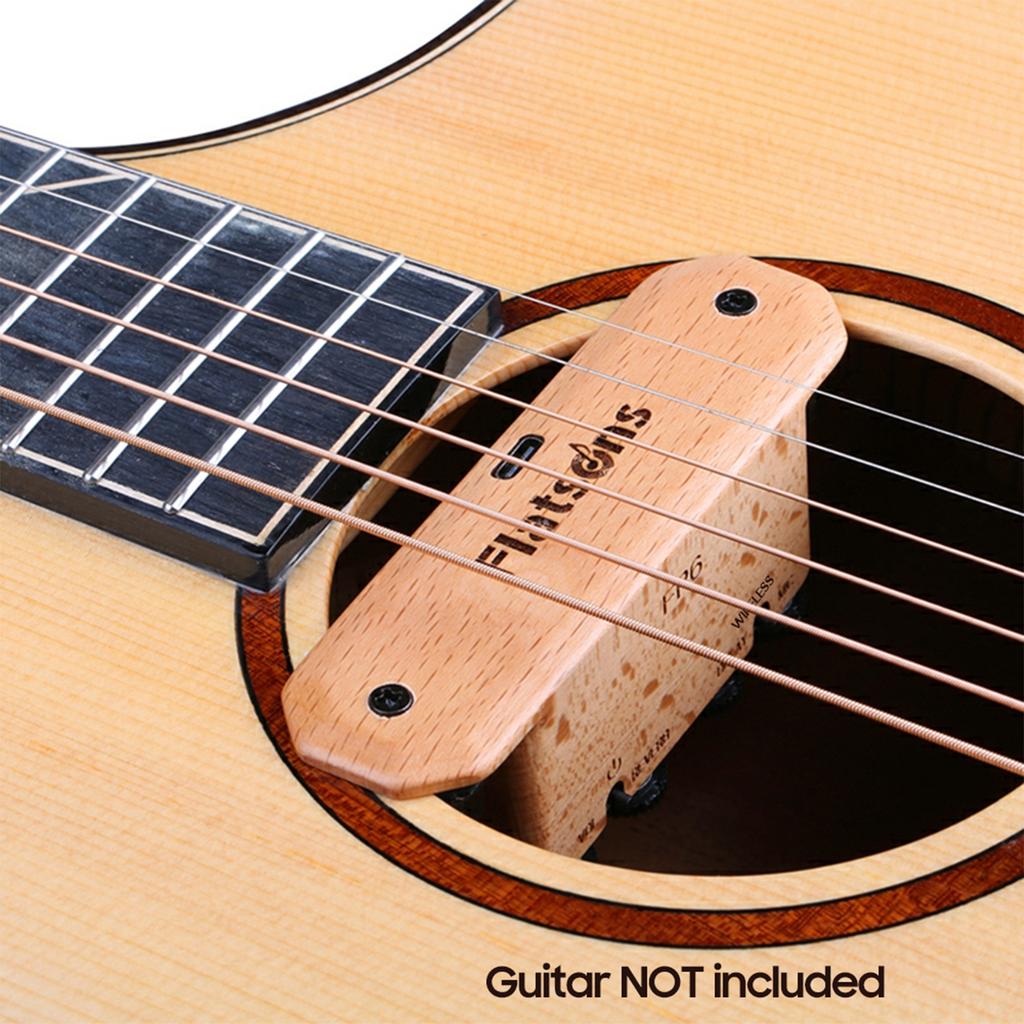 Guitar Pickup Multifunctional Rechargeable BT Connection Acoustic Guitar Soundhole Pickup with Reverberation and Delay
