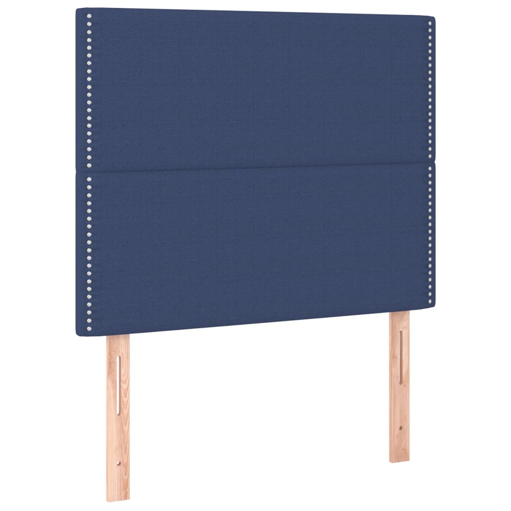 Bed Frame without Mattress Blue 100 x 200 cm Fabric