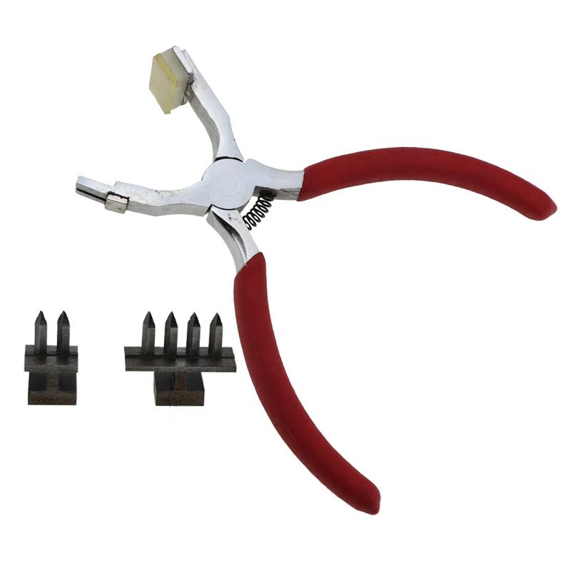 Creative Leather Leather Goods Clamp Tool Craft Punch Handheld Silent Punch Tool Pliers Sewing Stitch Chisel Diamond 4mm Punch
