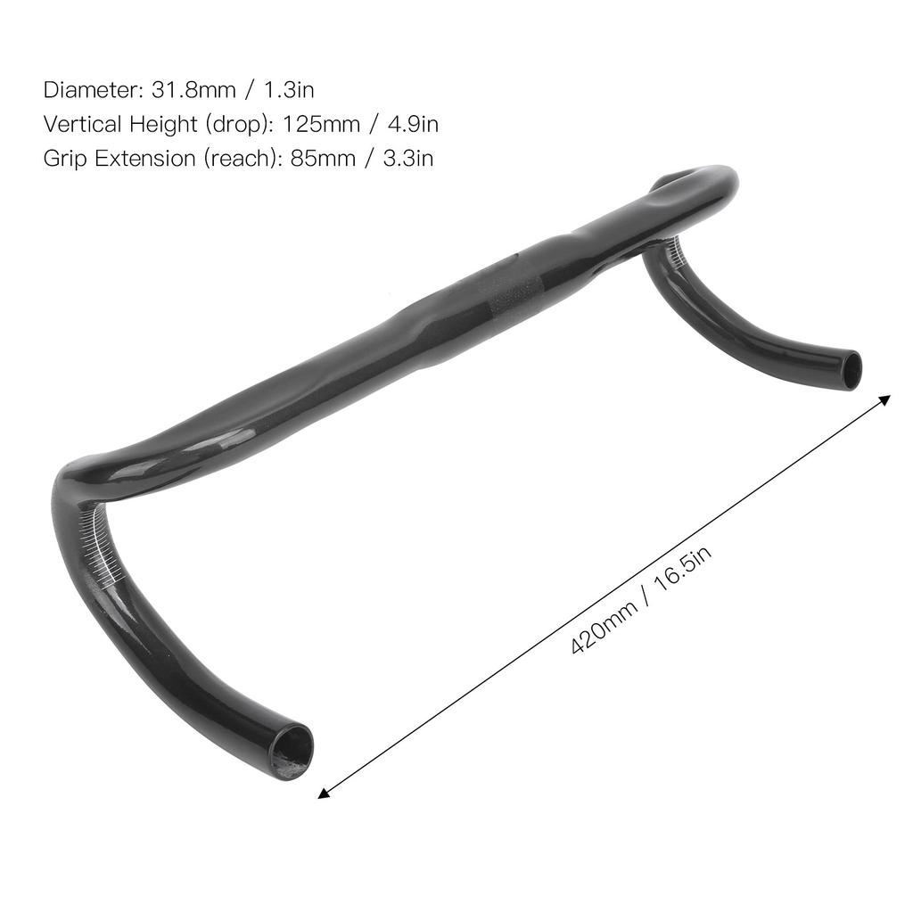 Велосипедный изогнутый руль 420 мм 31,8 мм шоссейный велосипедный карбоновый глянцевый руль аксессуары для велосипеда