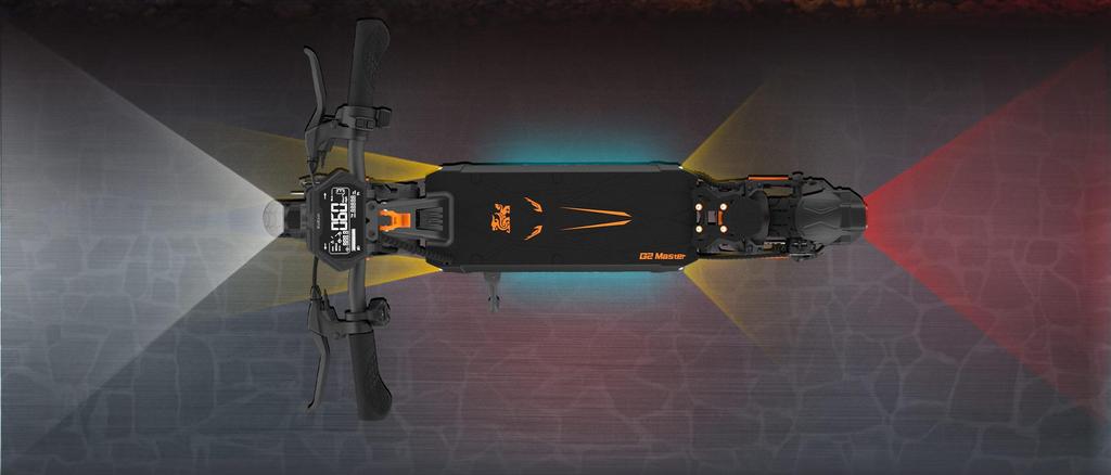 KuKirin Электросамокат G2 Master Запас хода 70 км и Максимальная скорость 60 км/ч, 10'' Внедорожные шины, 2000 Вт Двойной двигатель Полностью алюминиевый корпус Складной самокат(НЕТ ЭБЭ)