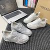 Dexun Shoes Women's 2025 New Summer Silver Inner Height Increase Platform Versatile Shoes Mesh Casual Sports Shoes