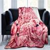 Pink Flamingo Watercolor Throw Blanket Soft Flannel Warm Blanket Bird Print Sofa Bed Home Decor Tropical Gift
