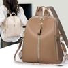 Backpack Women's New Large-capacity Women's Backpack Solid Color Trendy Student Schoolbag Simple Outdoor Travel Bag