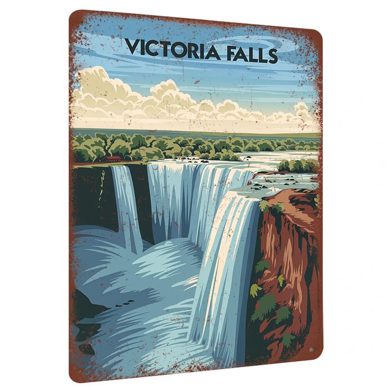 Vintage Victoria Falls Metal Wall Art Living Room Study Decorative Painting