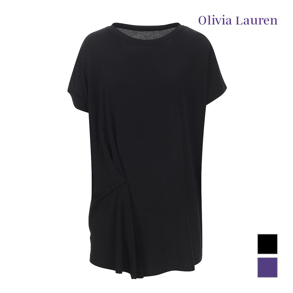 OLIVIALAUREN Women'S Shirred Short Sleeve T-Shirt_Vocasxm6146